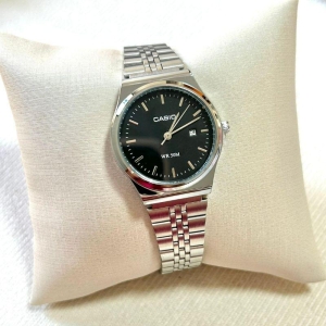 RELOGIO CASIO FEM PRATA F PRETO RED
