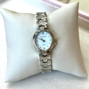 RELOGIO OVAL POTEN PRATA