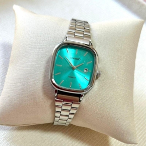 RELOGIO CASIO FEM PRATA F VERDE QUAD