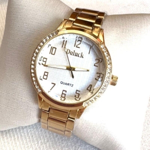 RELOGIO DOLUCK LAT C/STRAS DRD F BRA PT DRD