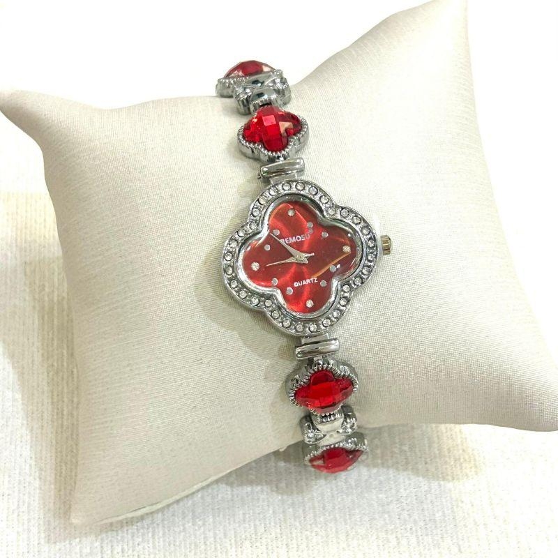 RELOGIO TREVO VERMELHO