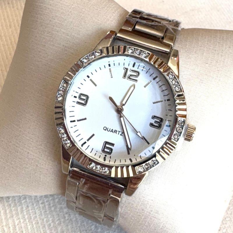 RELOGIO QUARTZ PRATA PT LUZ RED F PRATA