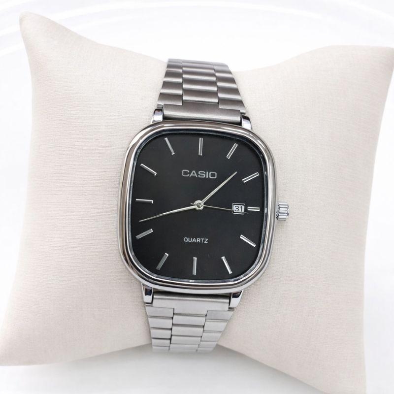 RELOGIO CASIO FEM PRATA F PRETO QUAD G