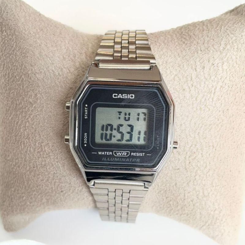 RELOGIO CASIO PRATA F PRETO