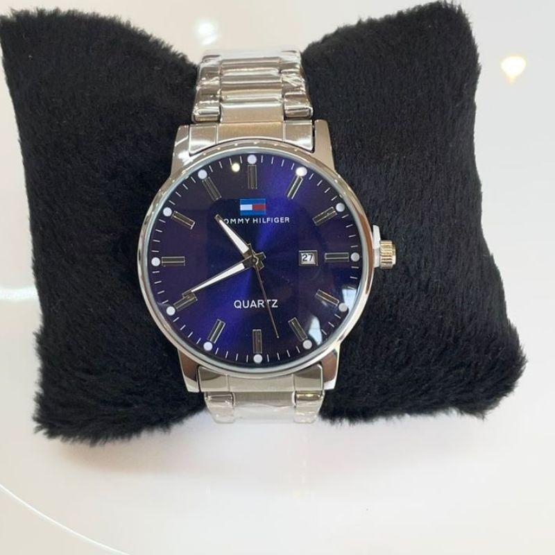 RELOGIO MASC TOMMY PRATA F AZUL