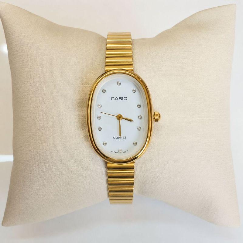 RELOGIO CASIO DRD F BRANCO OVAL