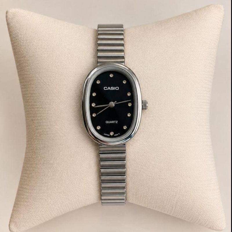 RELOGIO CASIO PRA F PRETO OVAL