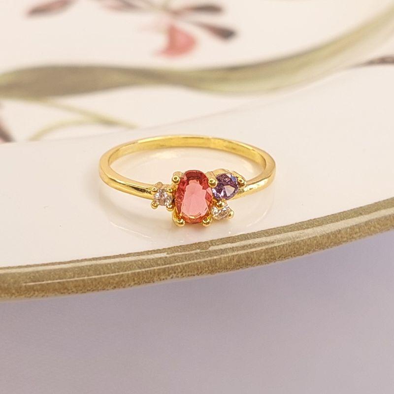 ANEL OVAL PL ROSA 14