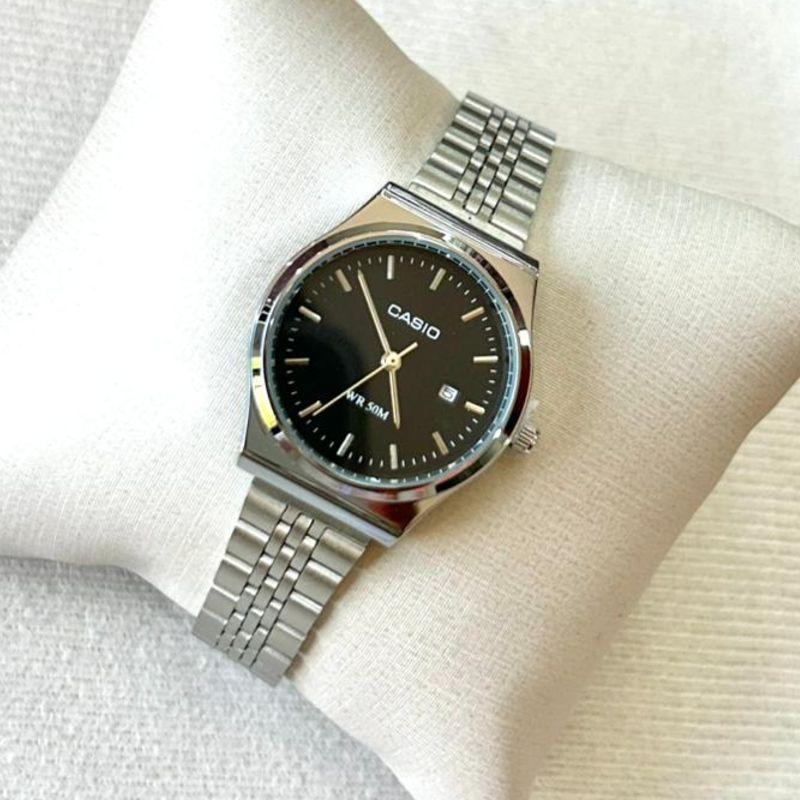 RELOGIO CASIO FEM PRATA F PRETO RED