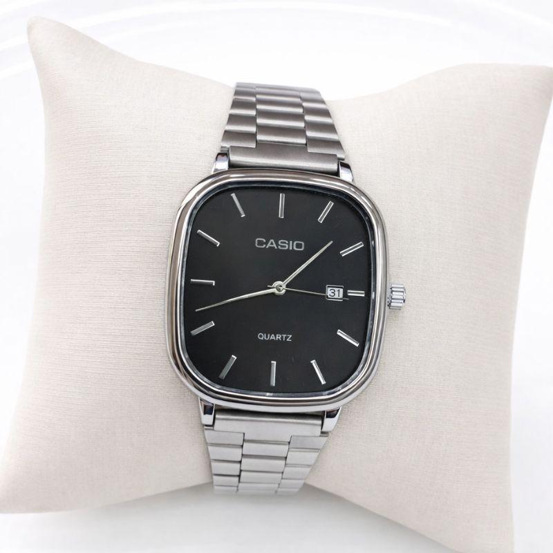 RELOGIO CASIO FEM PRATA F PRETO QUAD G