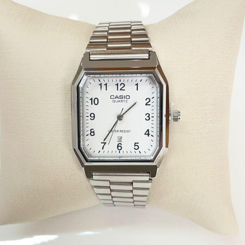 RELOGIO CASIO QUARTZ PRATA F BRAN QUAD