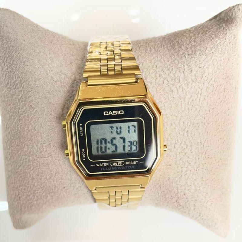 RELOGIO CASIO DOURADO F PRETO