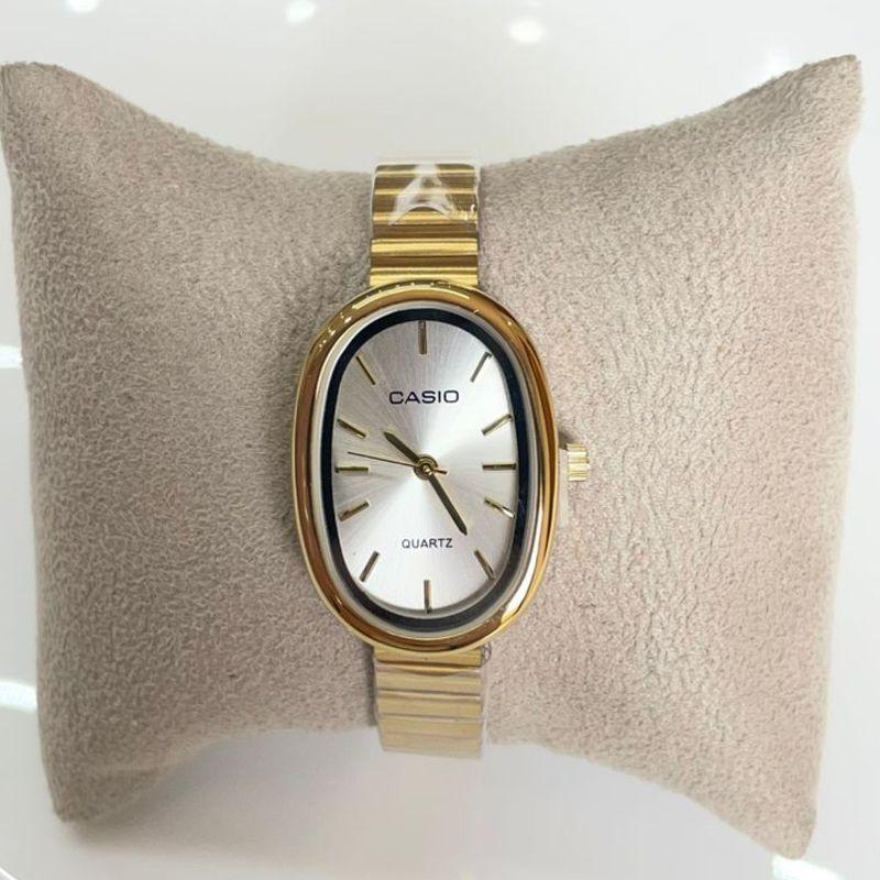 RELOGIO CASIO DRD F BRANCO OVAL