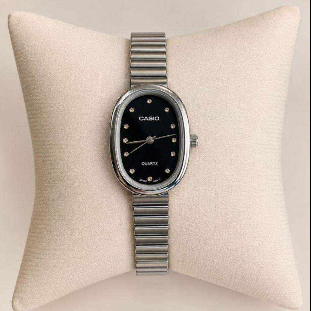 RELOGIO CASIO PRA F PRETO OVAL